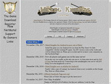 Tablet Screenshot of metalknights.com